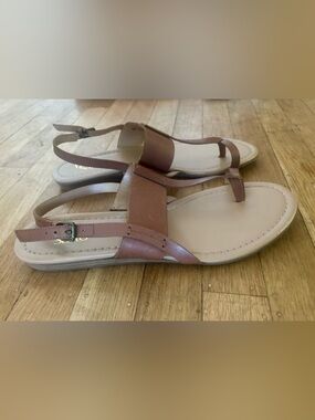 Franco Sarto T-Strap Leather Sandals